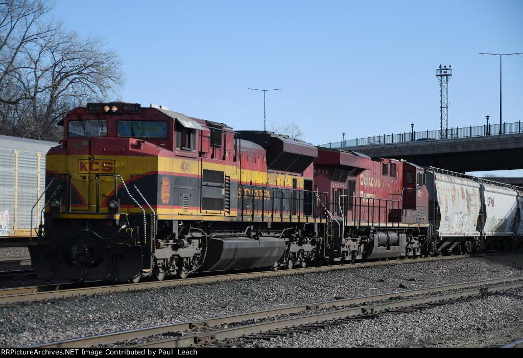 Grain train eases west